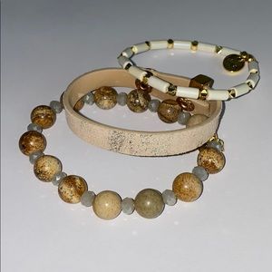 Set of 3 Neutral Tone Erimish Bracelets